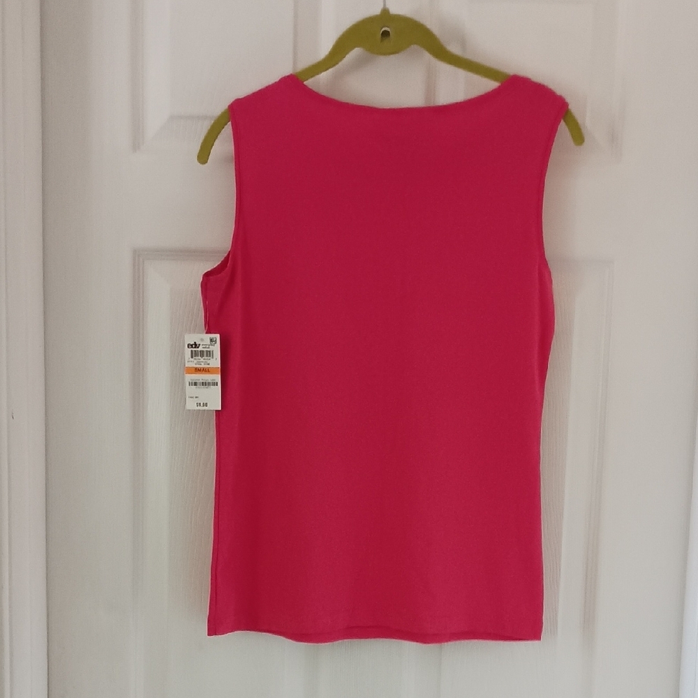 Karen Scott Bright Pink Sleeveless Tank Top - Picture 2 of 4